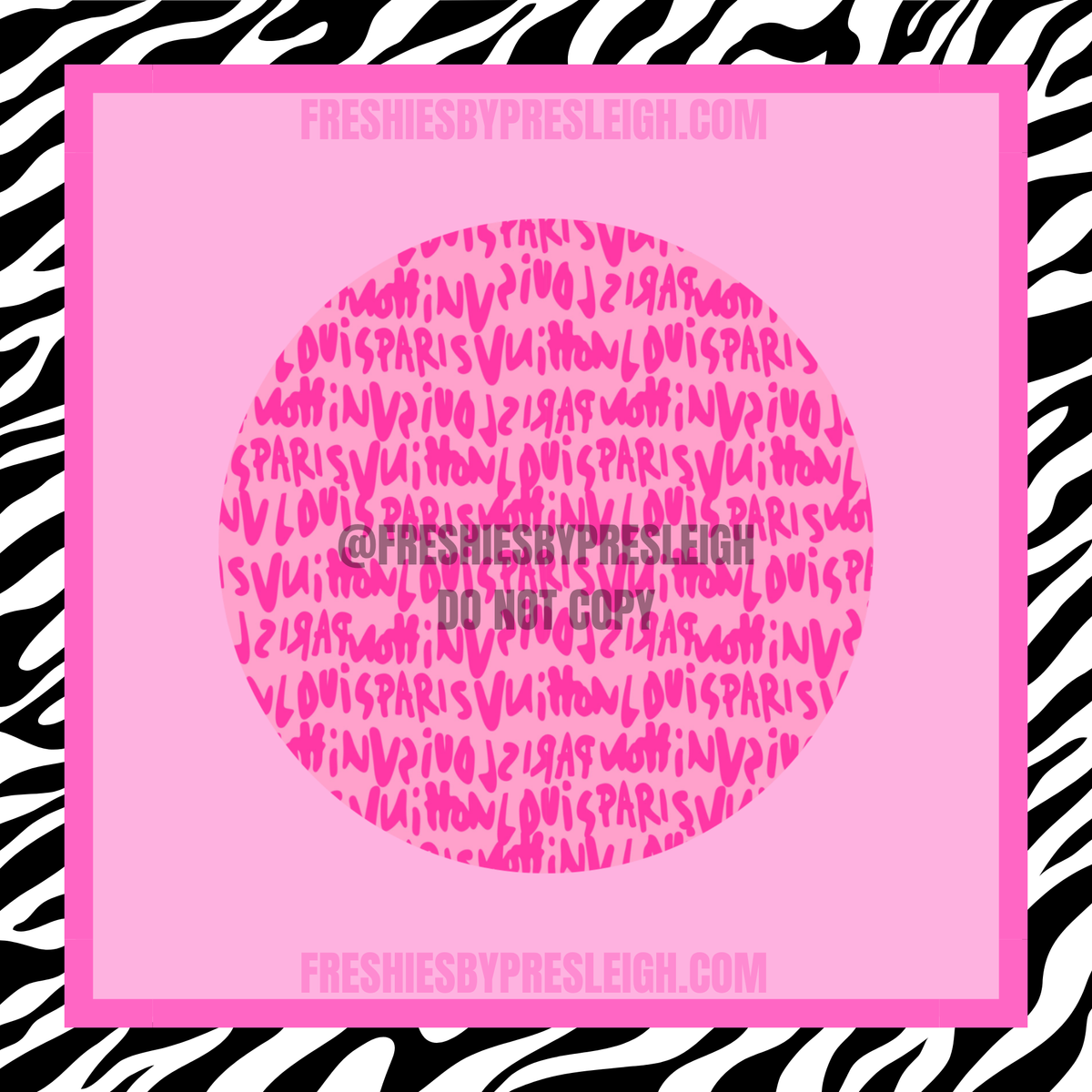 Pink Boujee Script Freshie Cardstock