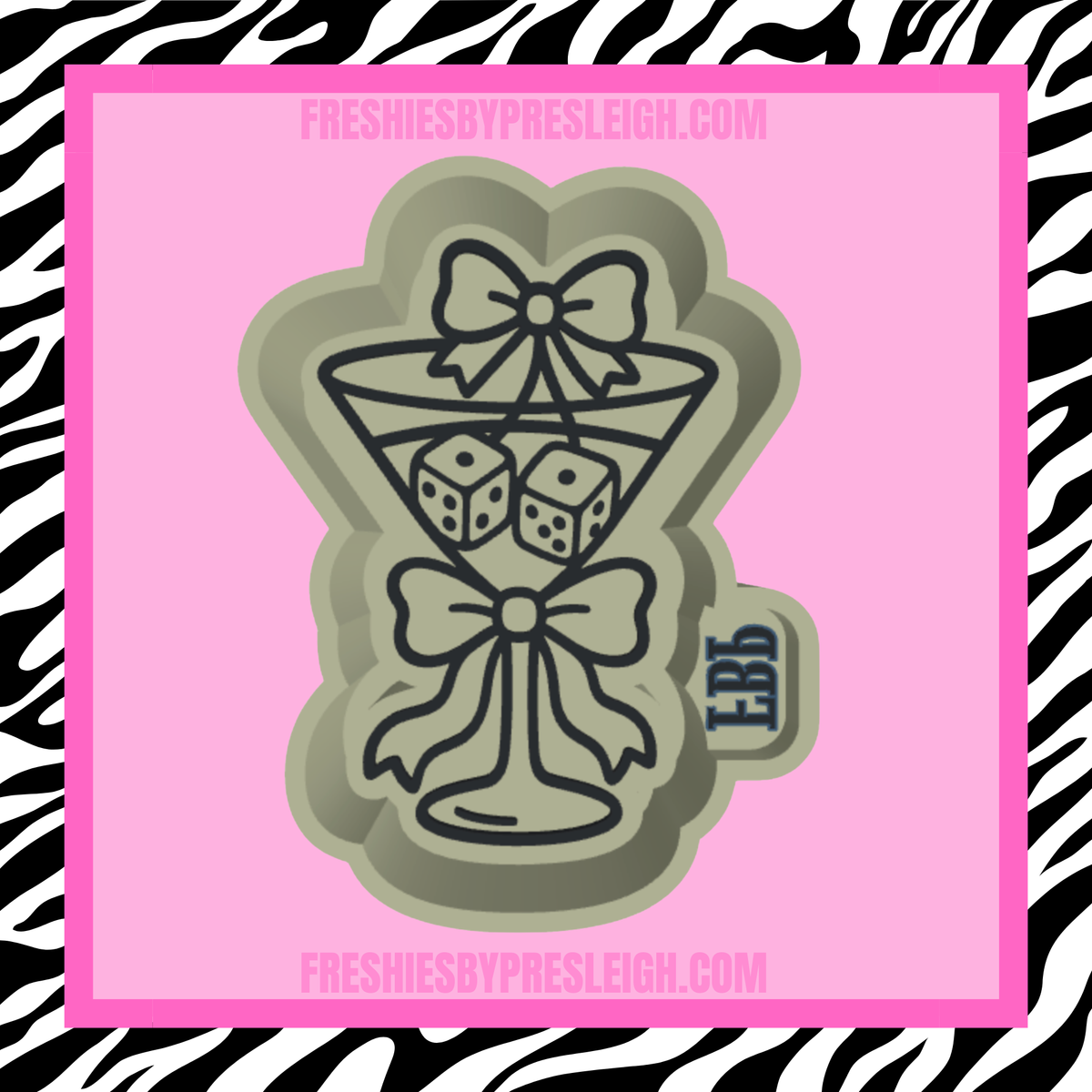 Dice Martini Freshie Mold