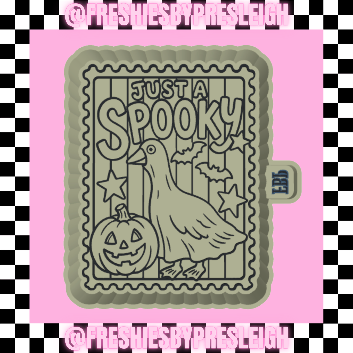 Just A Spooky Goose Stamp Freshie Mold