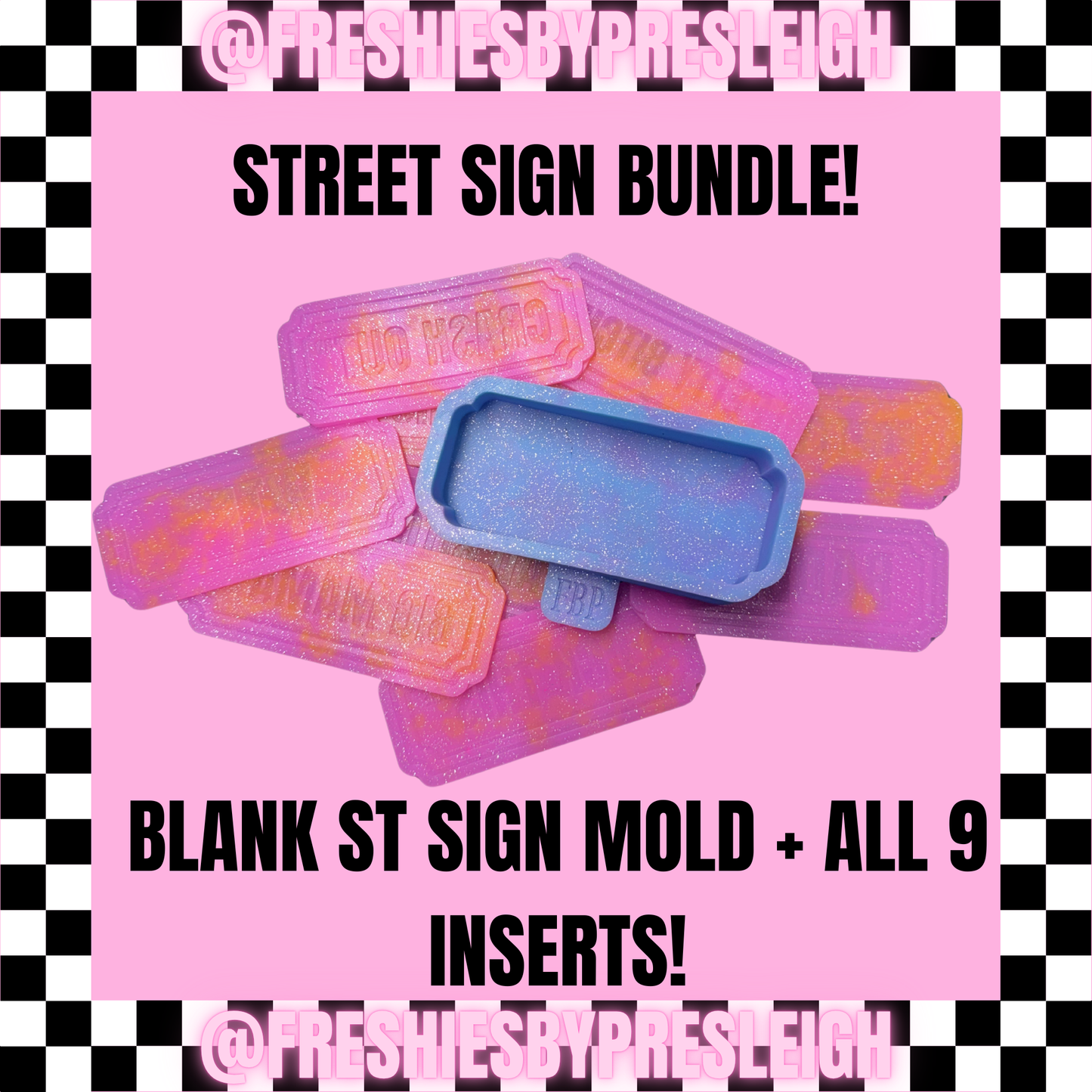 Street Sign Freshie (Insert) Mold
