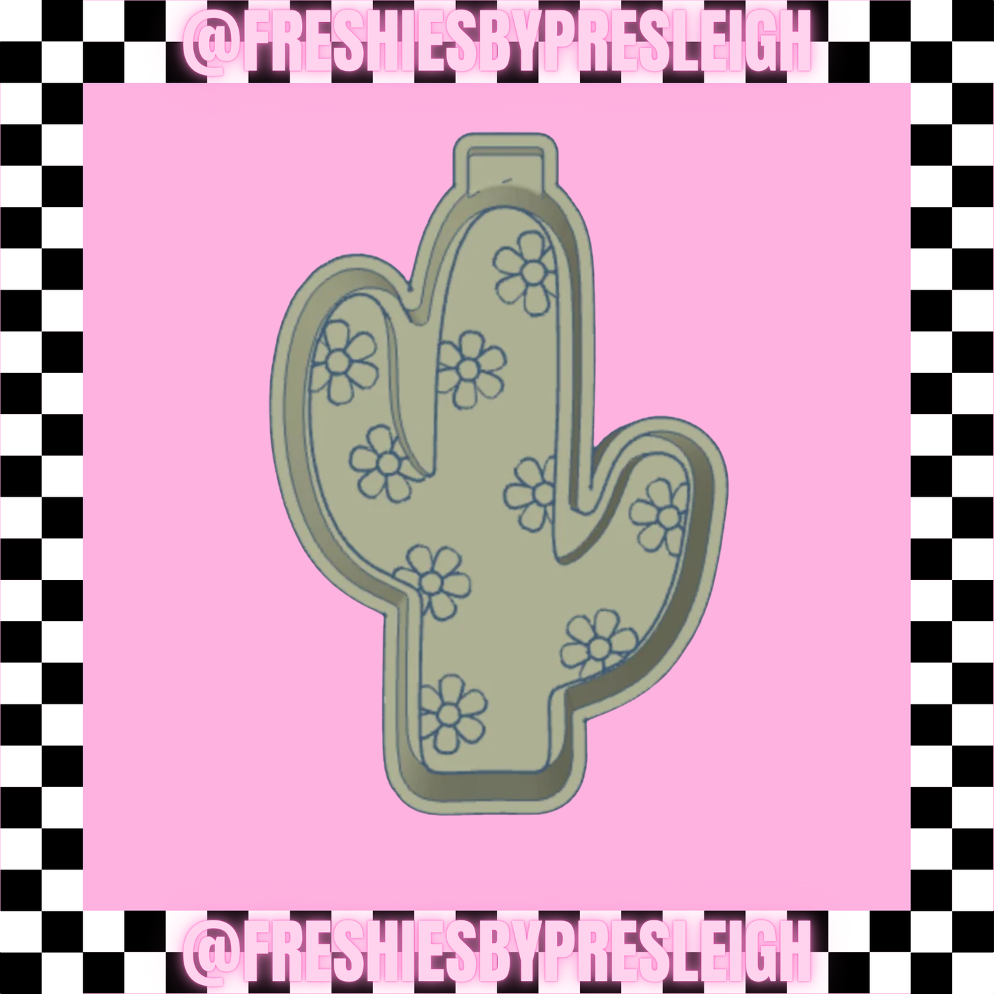 Floral Cactus Freshie Mold