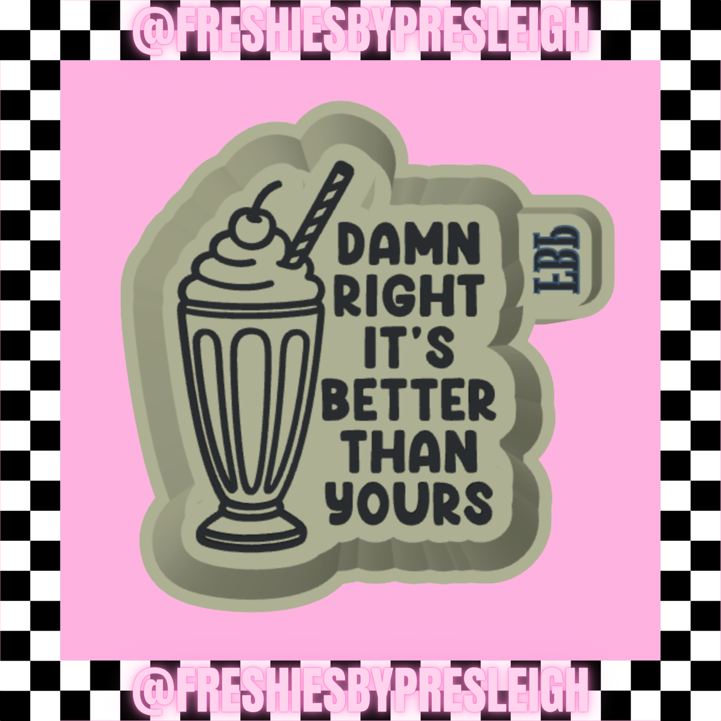 Milkshake Freshie Mold