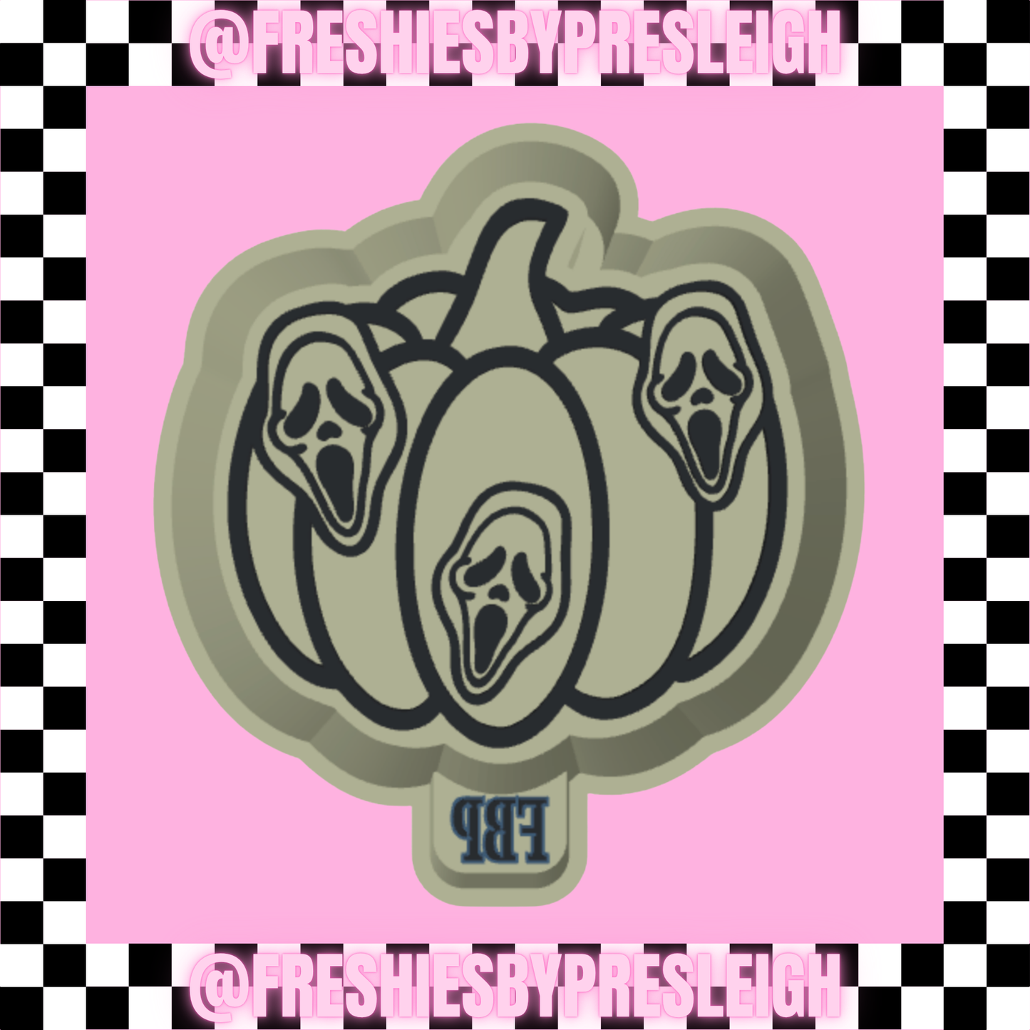 Scary Pumpkin Freshie Mold