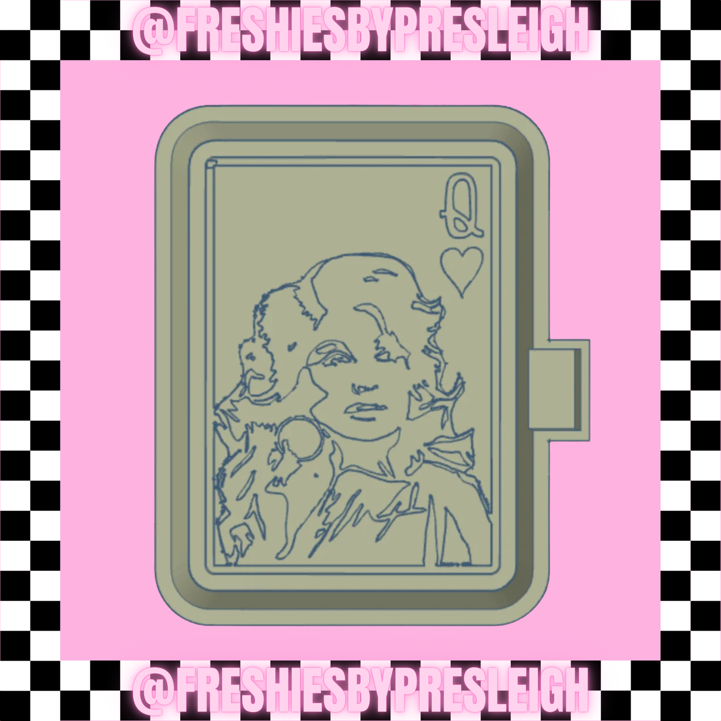 Dolly Queen of Hearts Freshie Mold