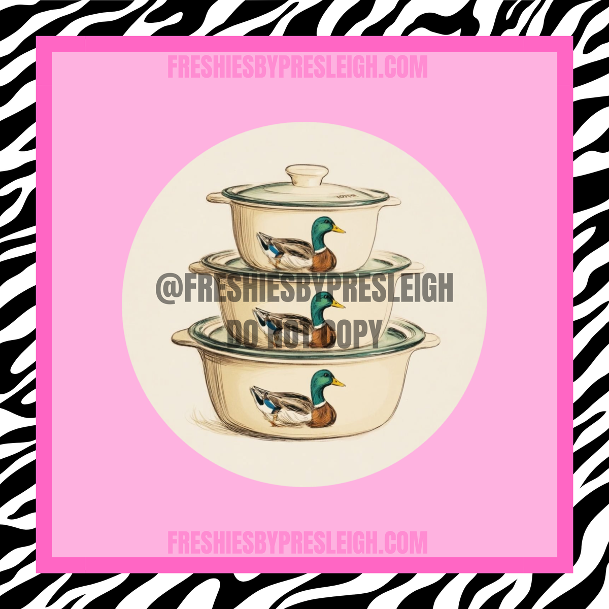Duck Pyrex Freshie Cardstock