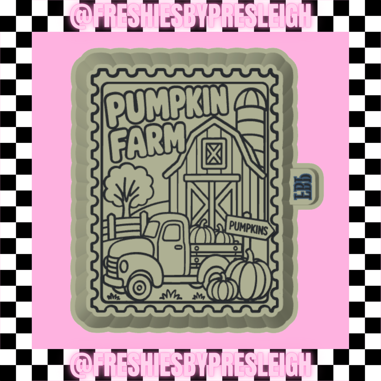 Pumpkin Farm Stamp Freshie Mold