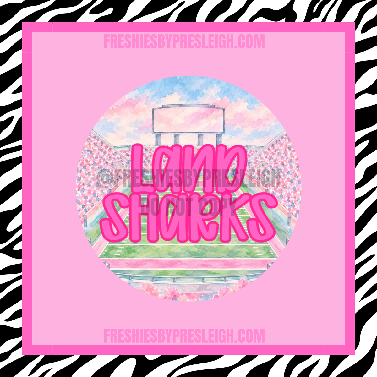 Pastel Land Sharks Freshie Cardstock