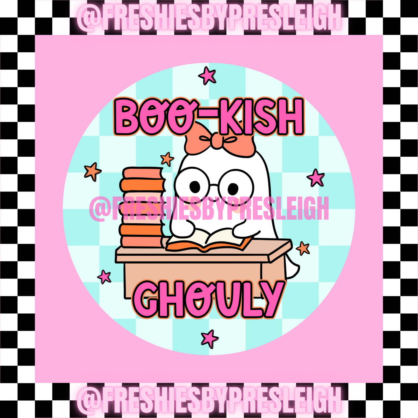 Bookish Ghouly Freshie Card Stock