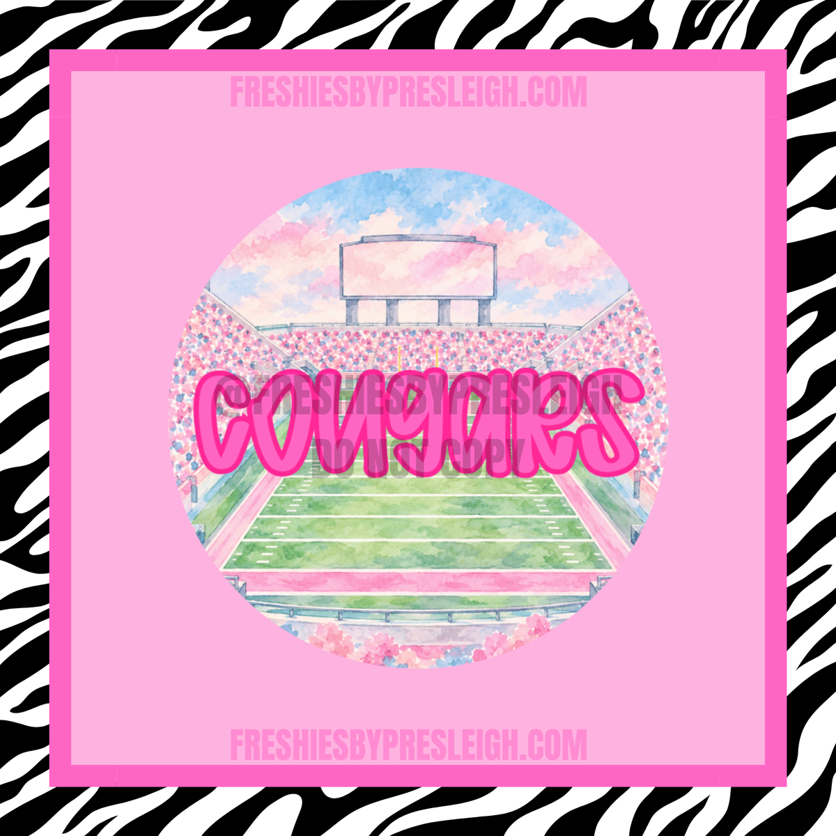 Pastel Cougars Freshie Cardstock