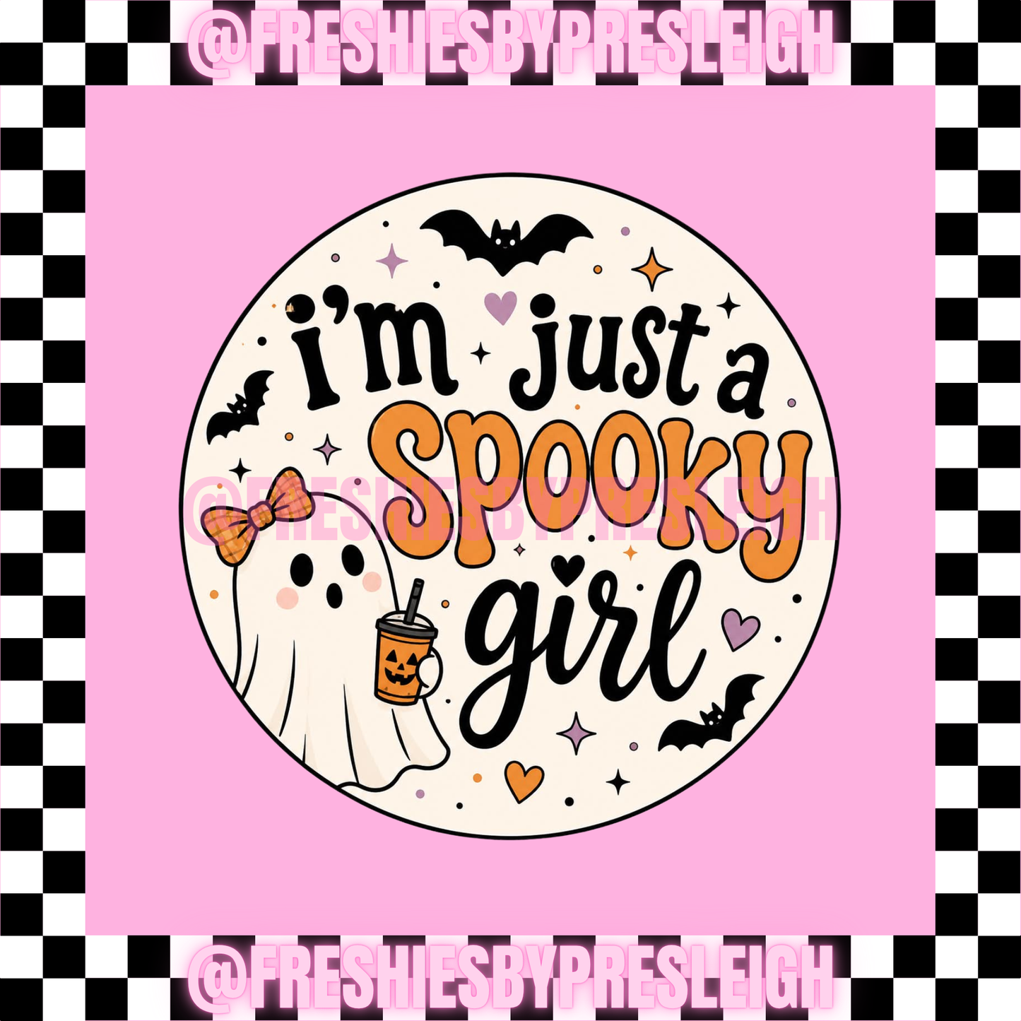 I'm Just A Spooky Girl Freshie Card Stock