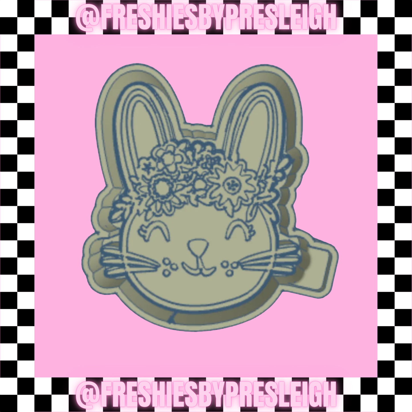 Bunny Face Freshie Mold