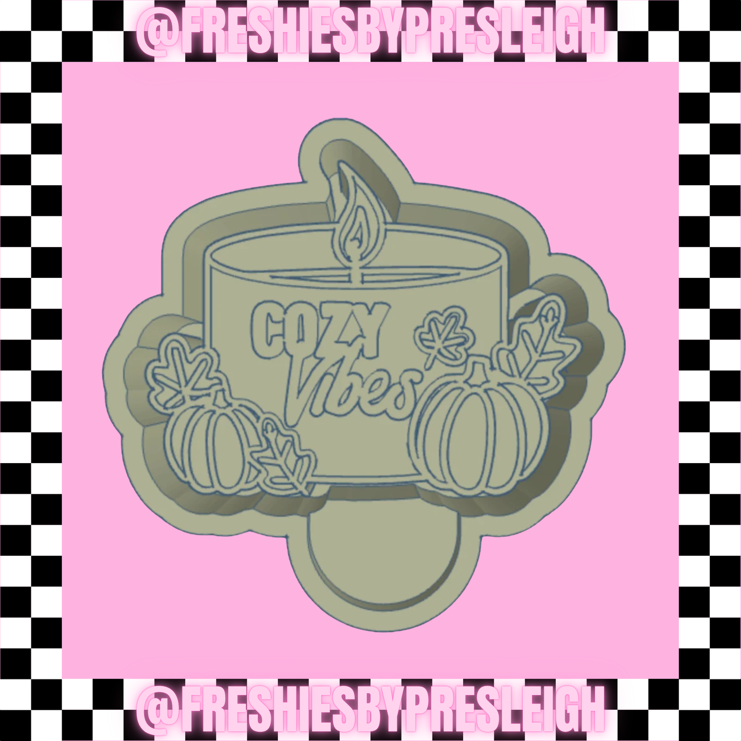 Cozy Vibes Candle Freshie Mold
