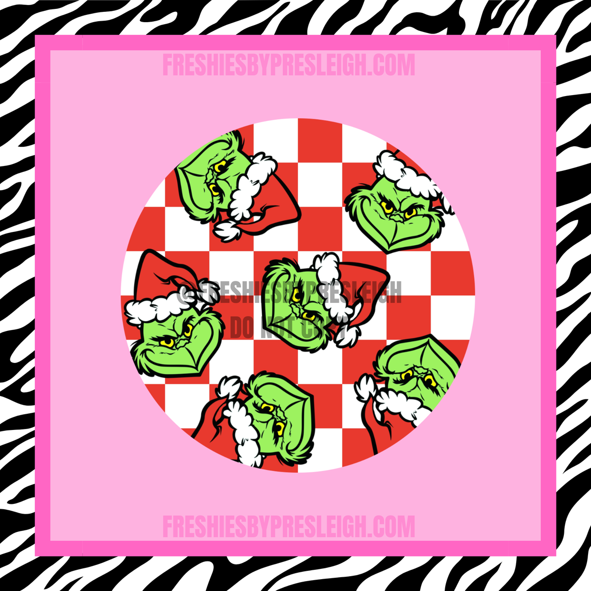 Red Checkered G Man Freshie Cardstock