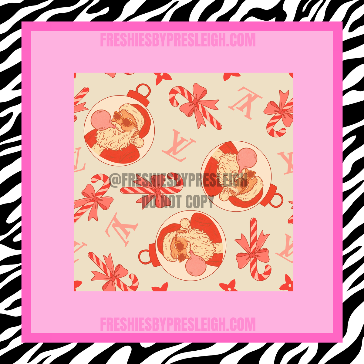 Vintage Boujee Santa Freshie Cardstock