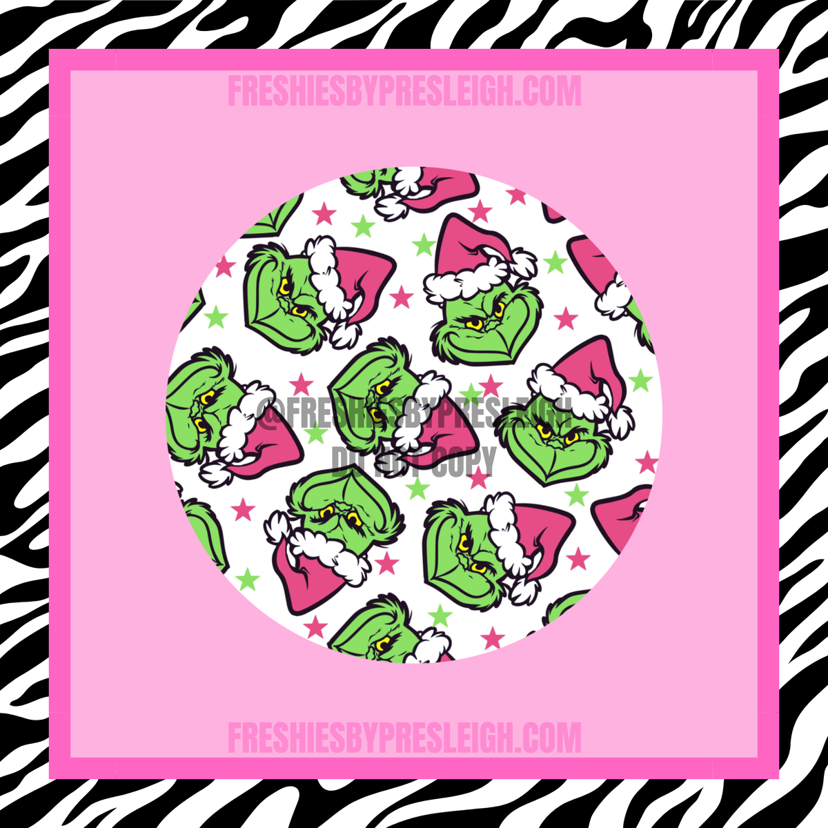 Pink G Man Hats Freshie Cardstock