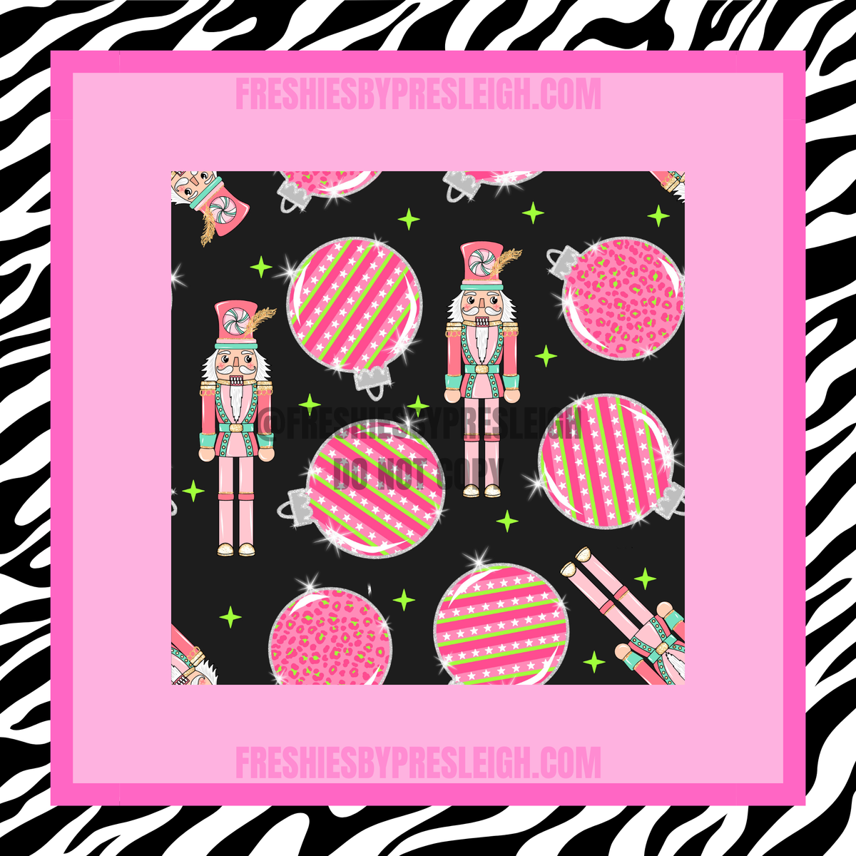 Pink Nutcrackers Freshie Cardstock