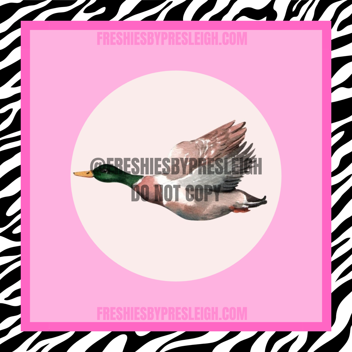 Cream Flying Duck Freshie Cardstock
