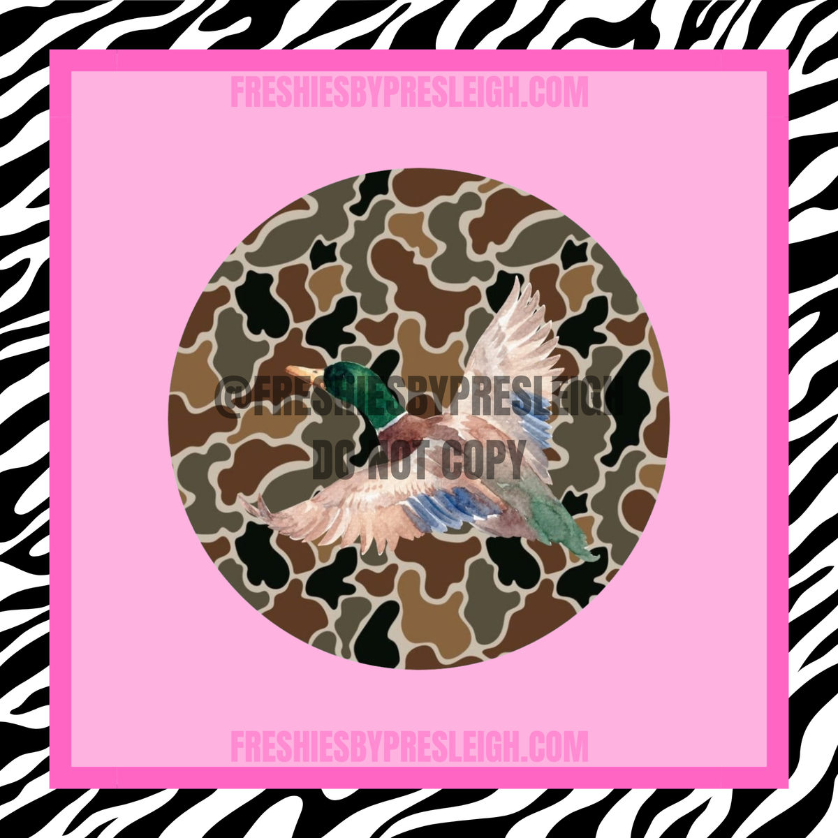 Camo Watercolor Duck V2 Freshie Cardstock