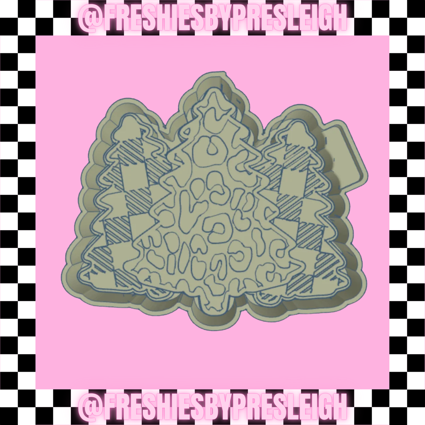 Christmas Tree Trio Freshie Mold