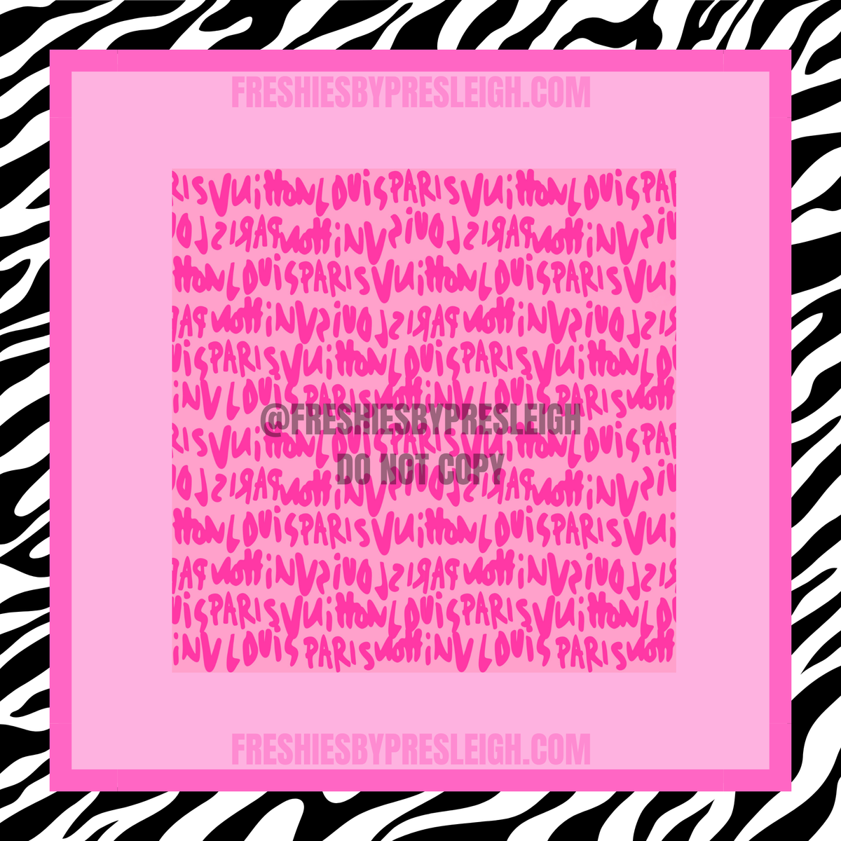 Pink Boujee Script Freshie Cardstock