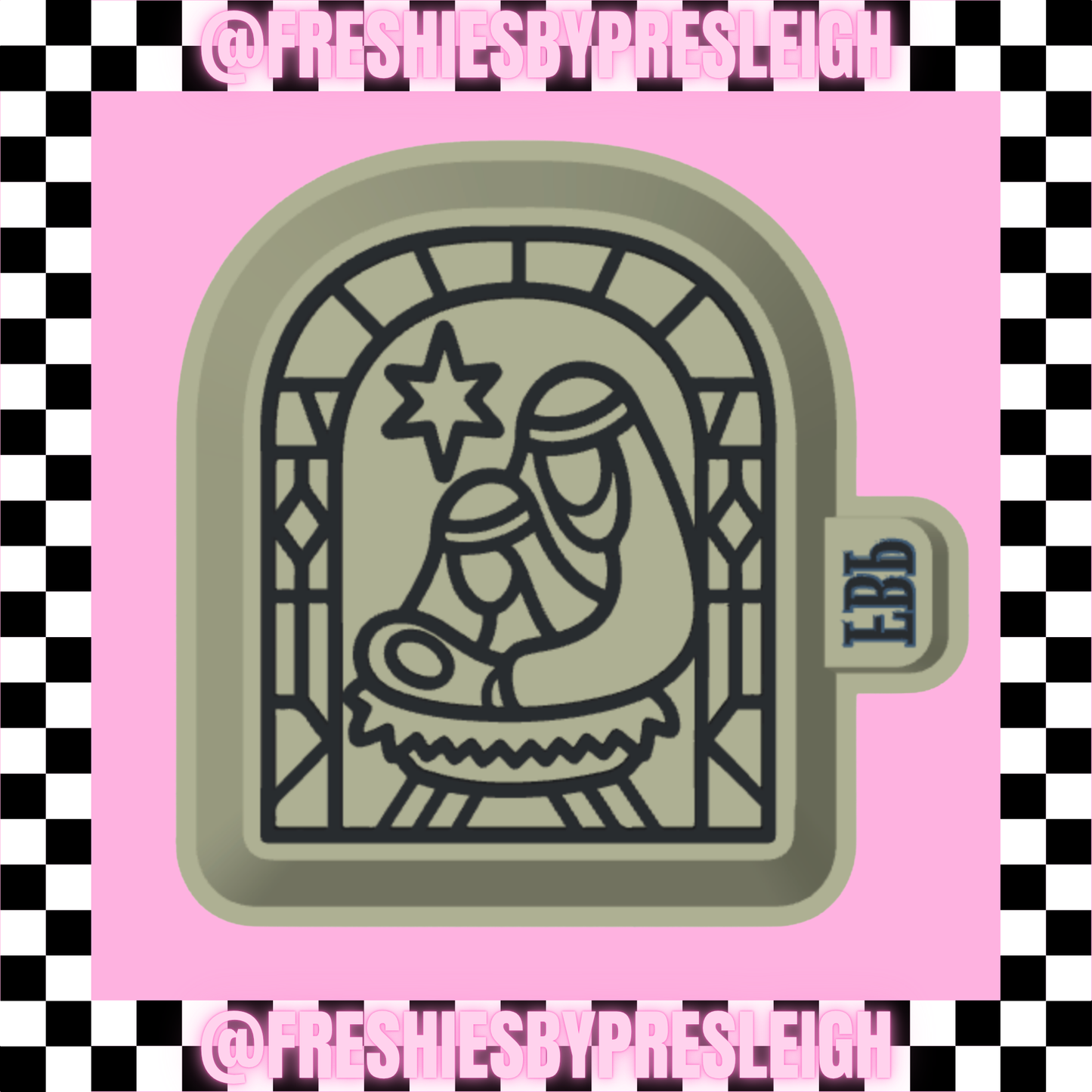 Nativity Stained Glass Freshie Mold