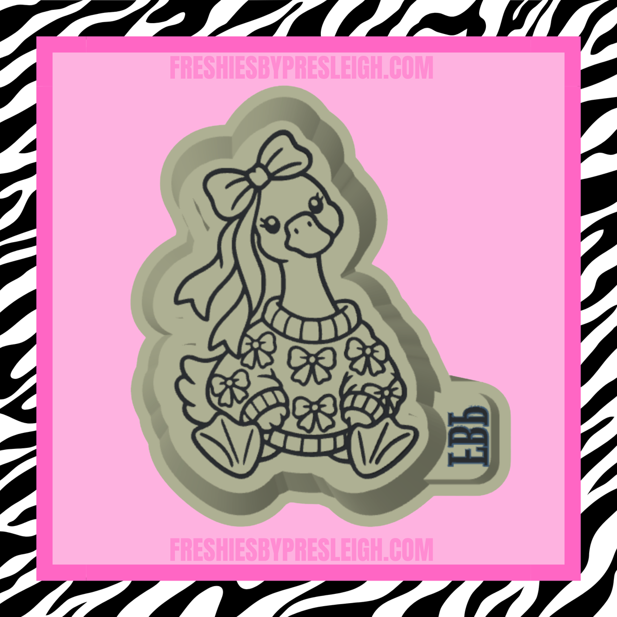 Sweater Bow Goose Freshie Mold