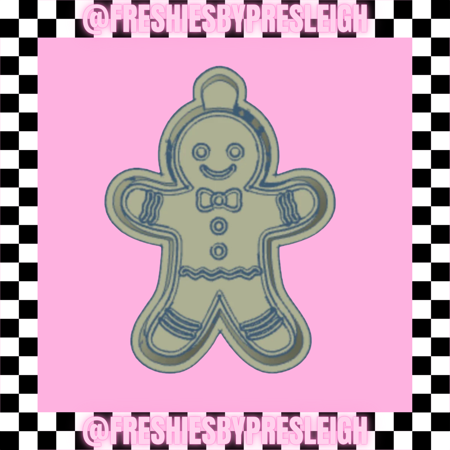 Gingerbread Man Freshie Mold