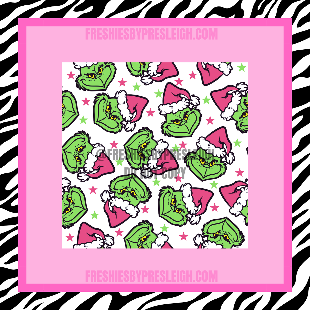 Pink G Man Hats Freshie Cardstock