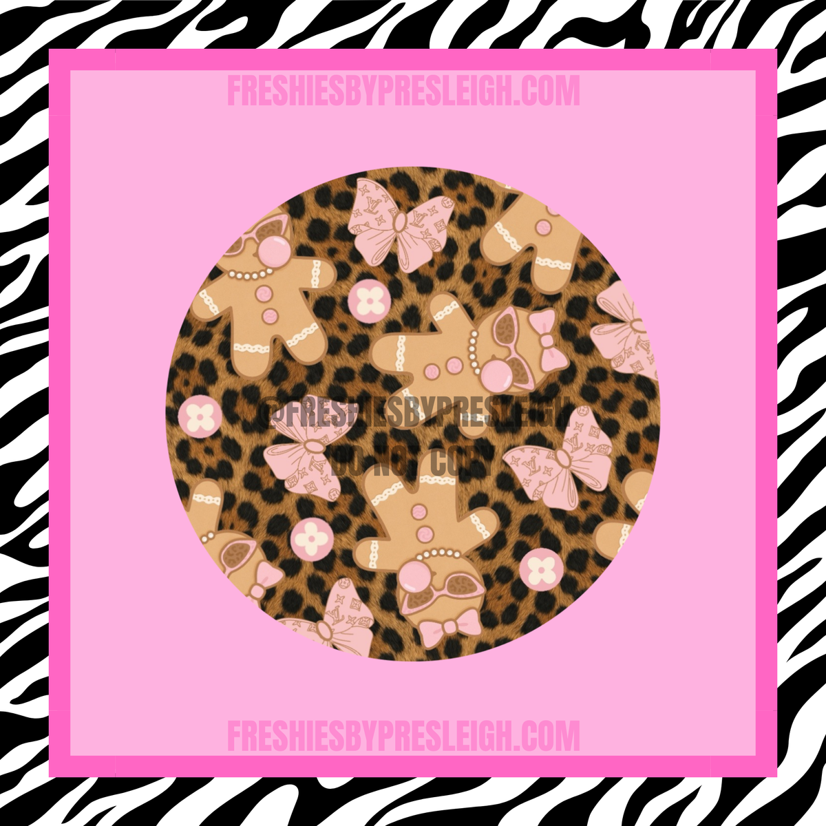 Boujee Gingerbread Girl Freshie Cardstock