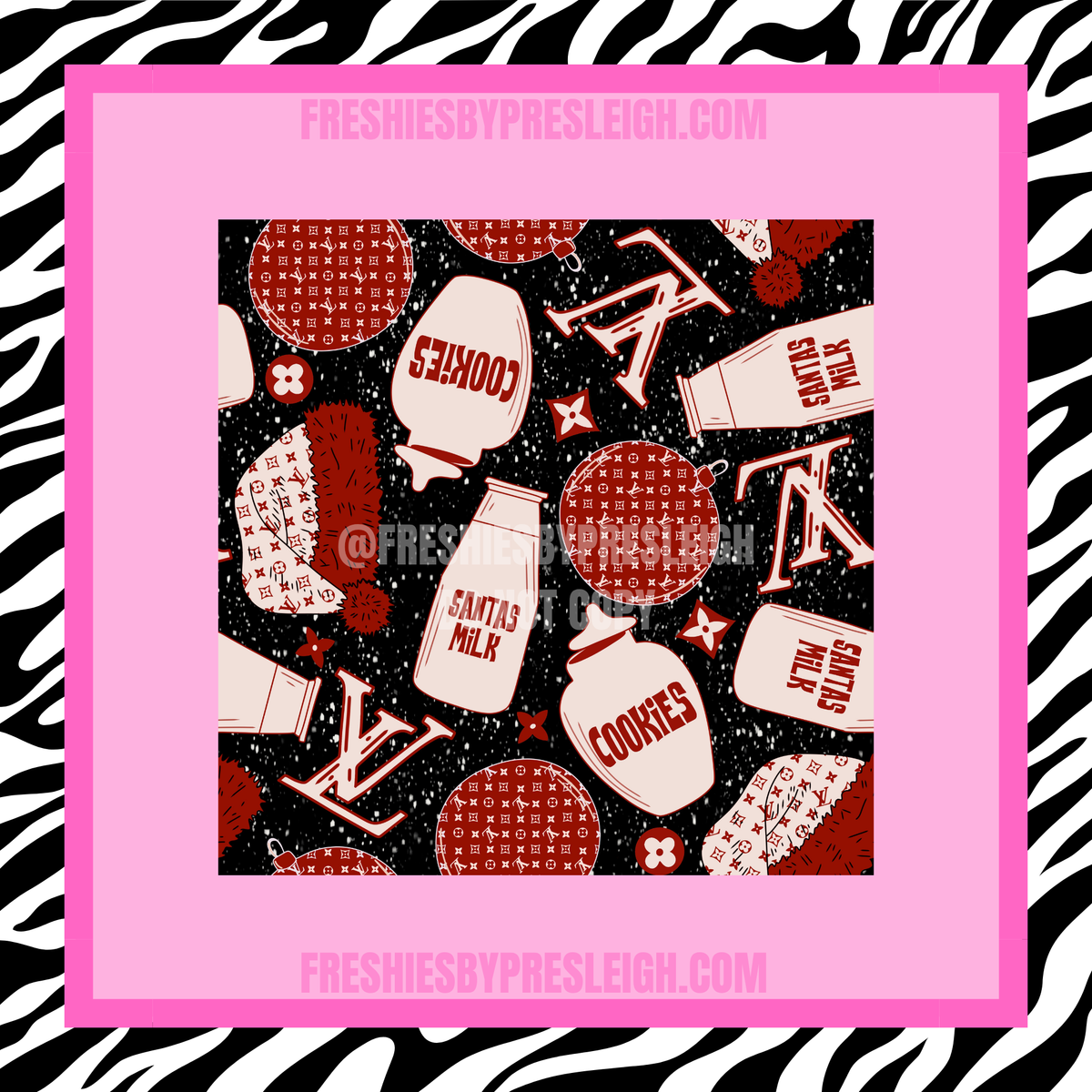 Boujee Santa’s Milk Freshie Cardstock