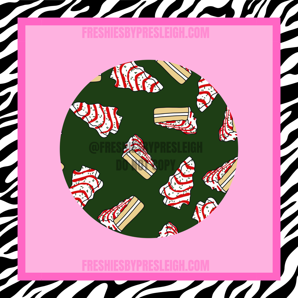 Green Snack Cakes Freshie Cardstock