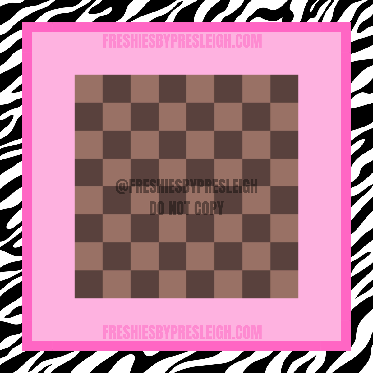 Brown Checkered Freshie Cardstock