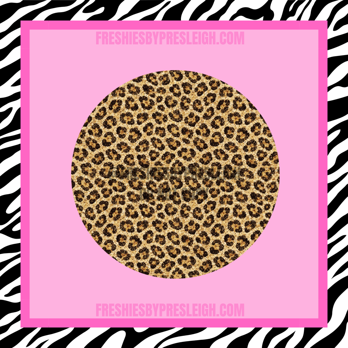 Glitter Leopard Freshie Cardstock