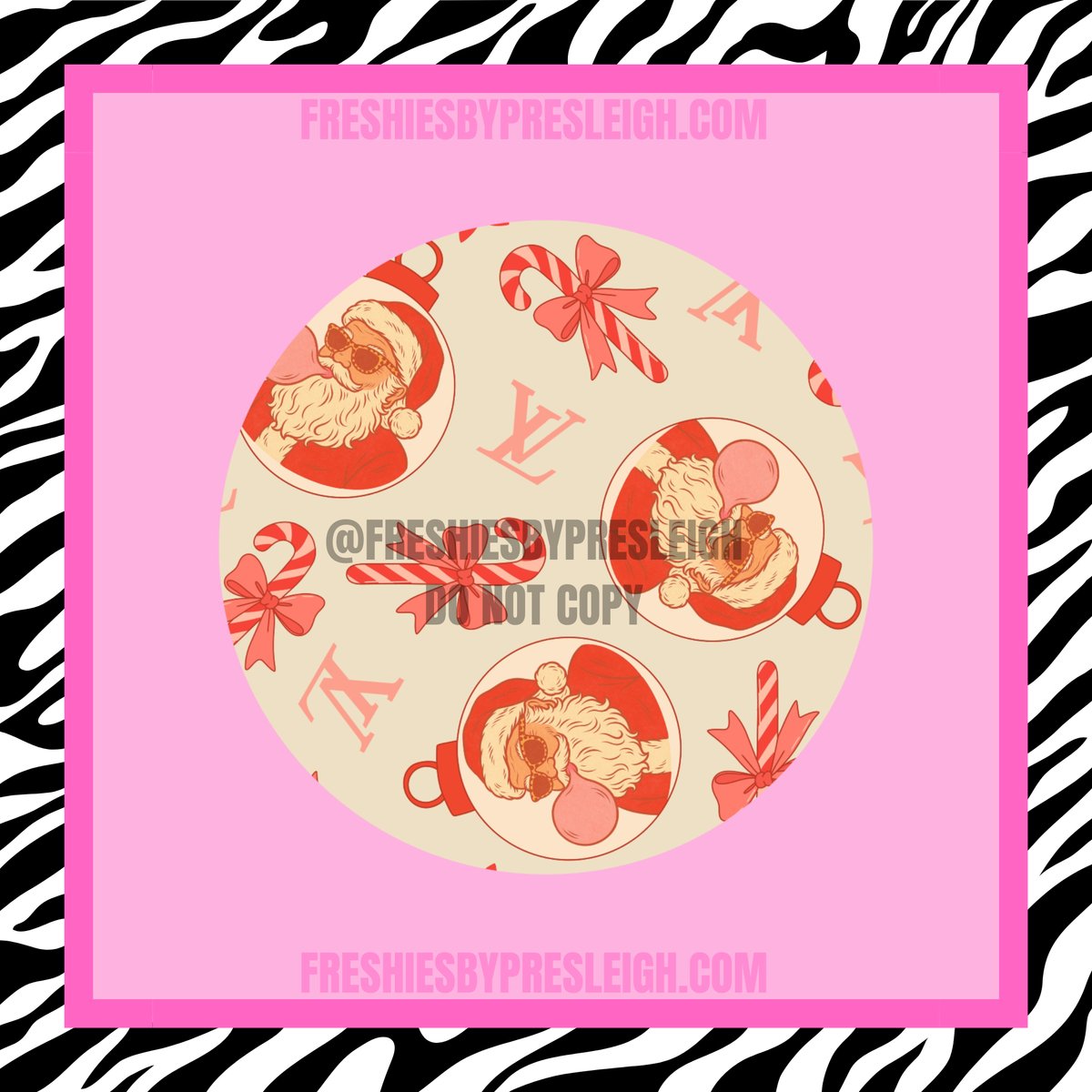 Vintage Boujee Santa Freshie Cardstock