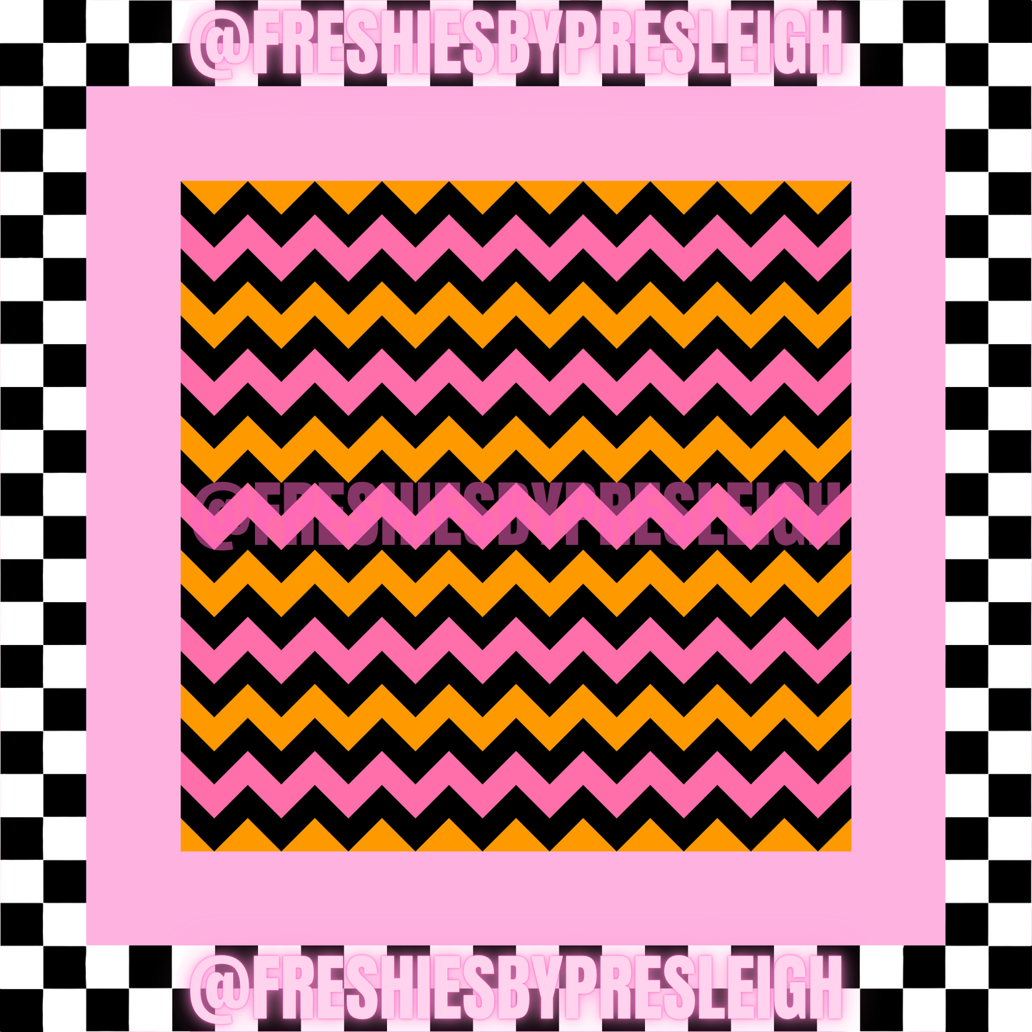 Halloween Chevron Freshie Card Stock