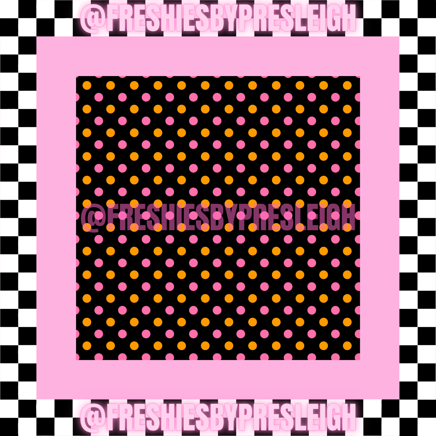 Halloween Polka Dots Freshie Card Stock