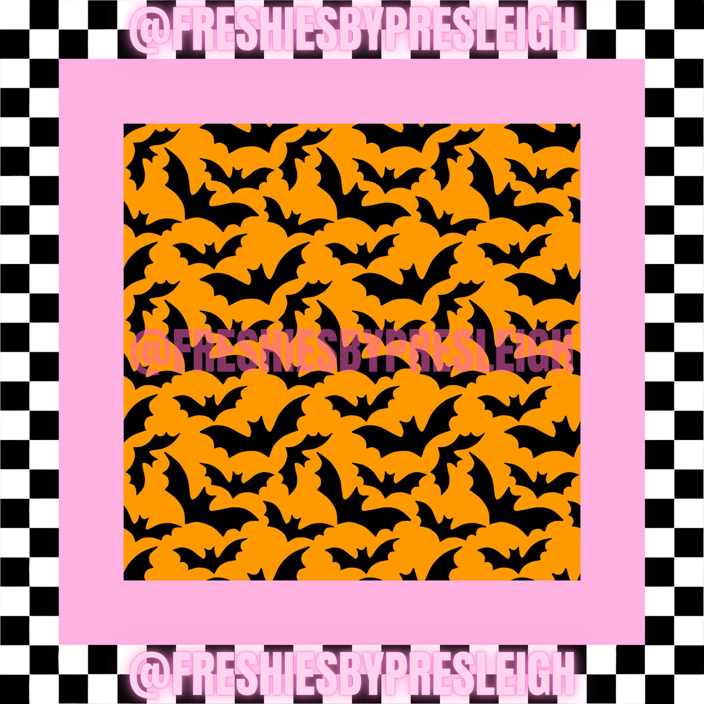 Orange Bats Freshie Card Stock