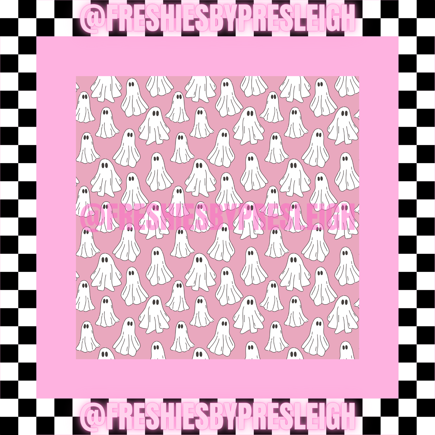 Pink Ghosts Freshie Card Stock