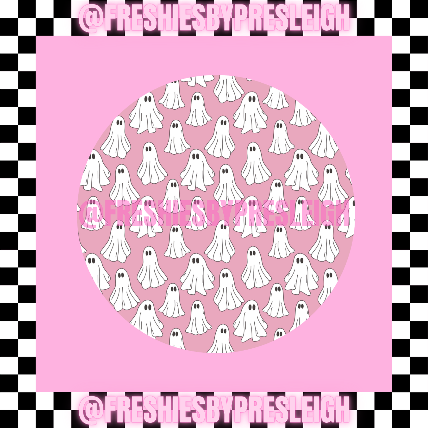 Pink Ghosts Freshie Card Stock