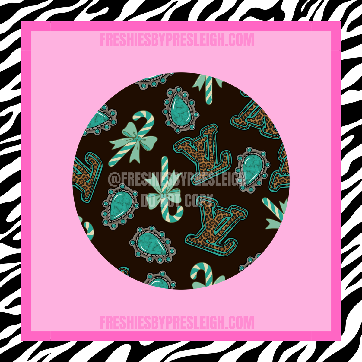Boujee Turquoise Christmas Freshie Cardstock