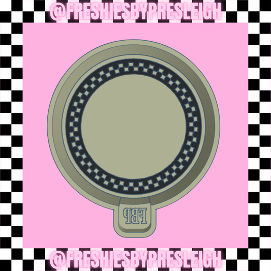 Checkered Circle Freshie Mold