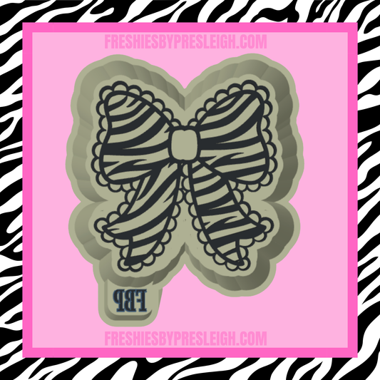 Zebra Bow Freshie Mold