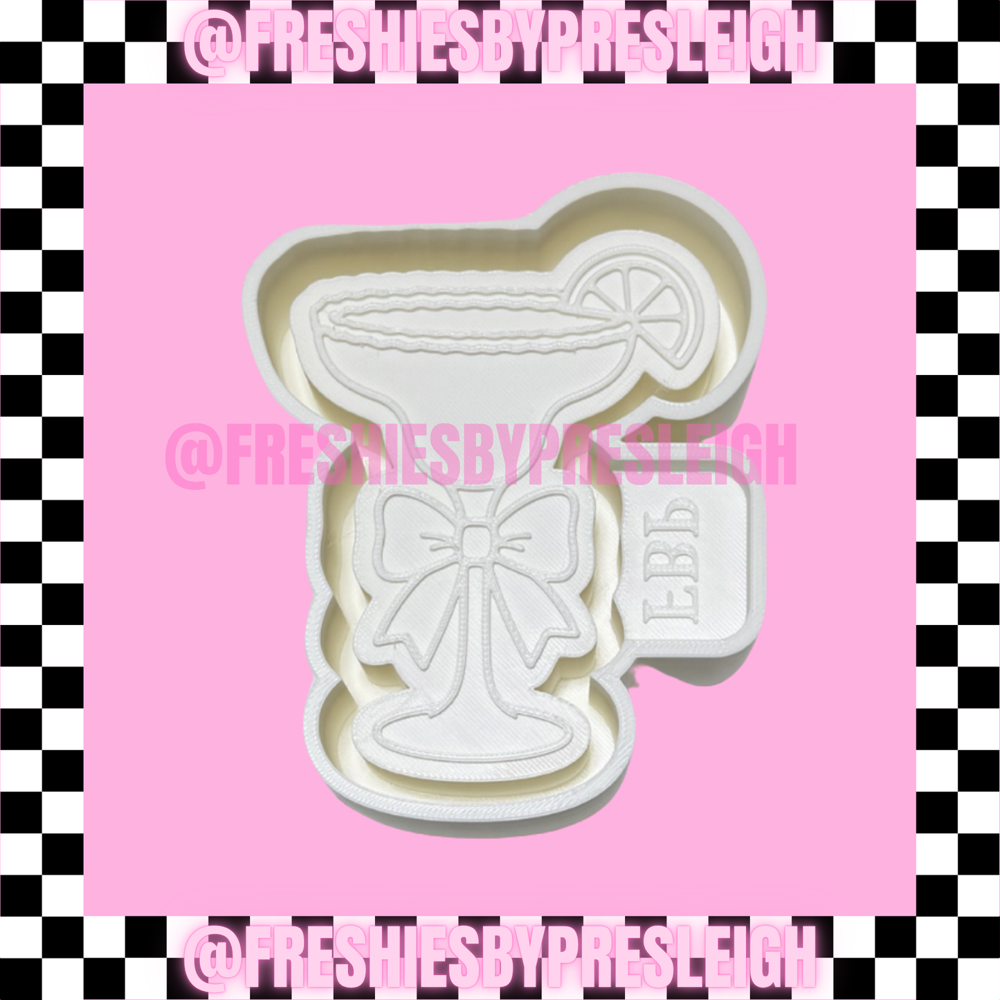 Margarita Bow Glass Freshie Mold