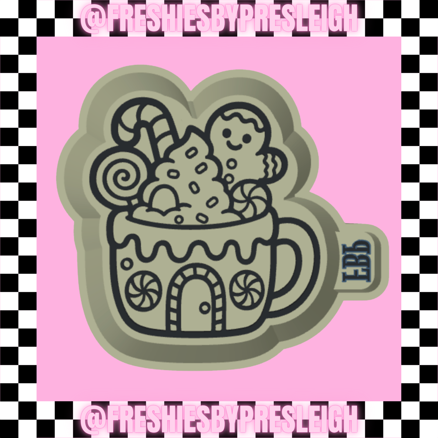 Gingerbread Mug Freshie Mold