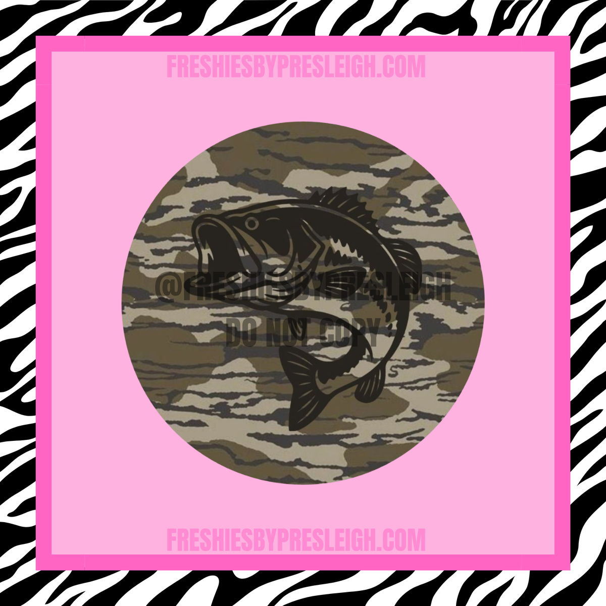 Camo Bass Freshie Cardstock