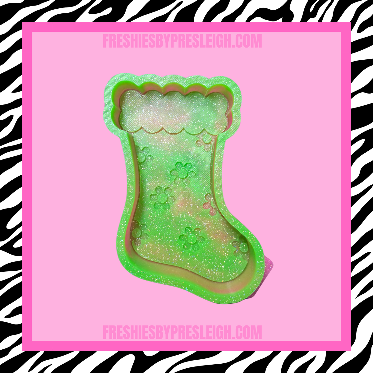 Floral Stocking Freshie Mold