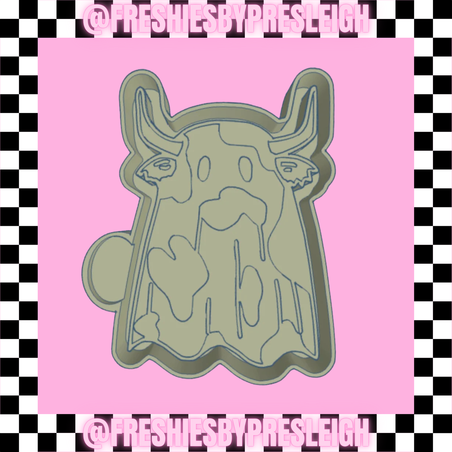 Cow Ghost Freshie Mold