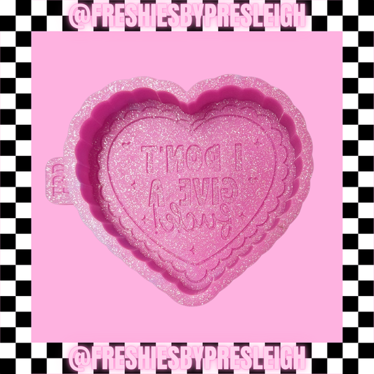 I Don't Give A F Heart Freshie Mold