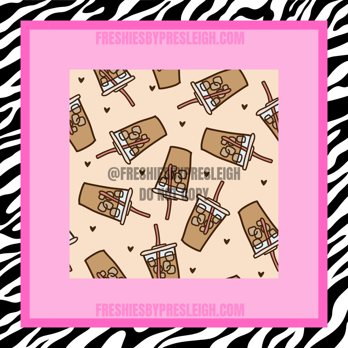 Iced Coffee Freshie Cardstock