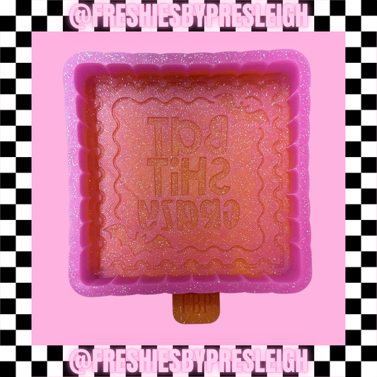Bat Shit Crazy Stamp Freshie Mold